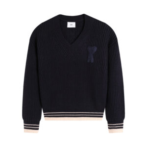 Ami Paris Ami de Coeur V-neck Sweater