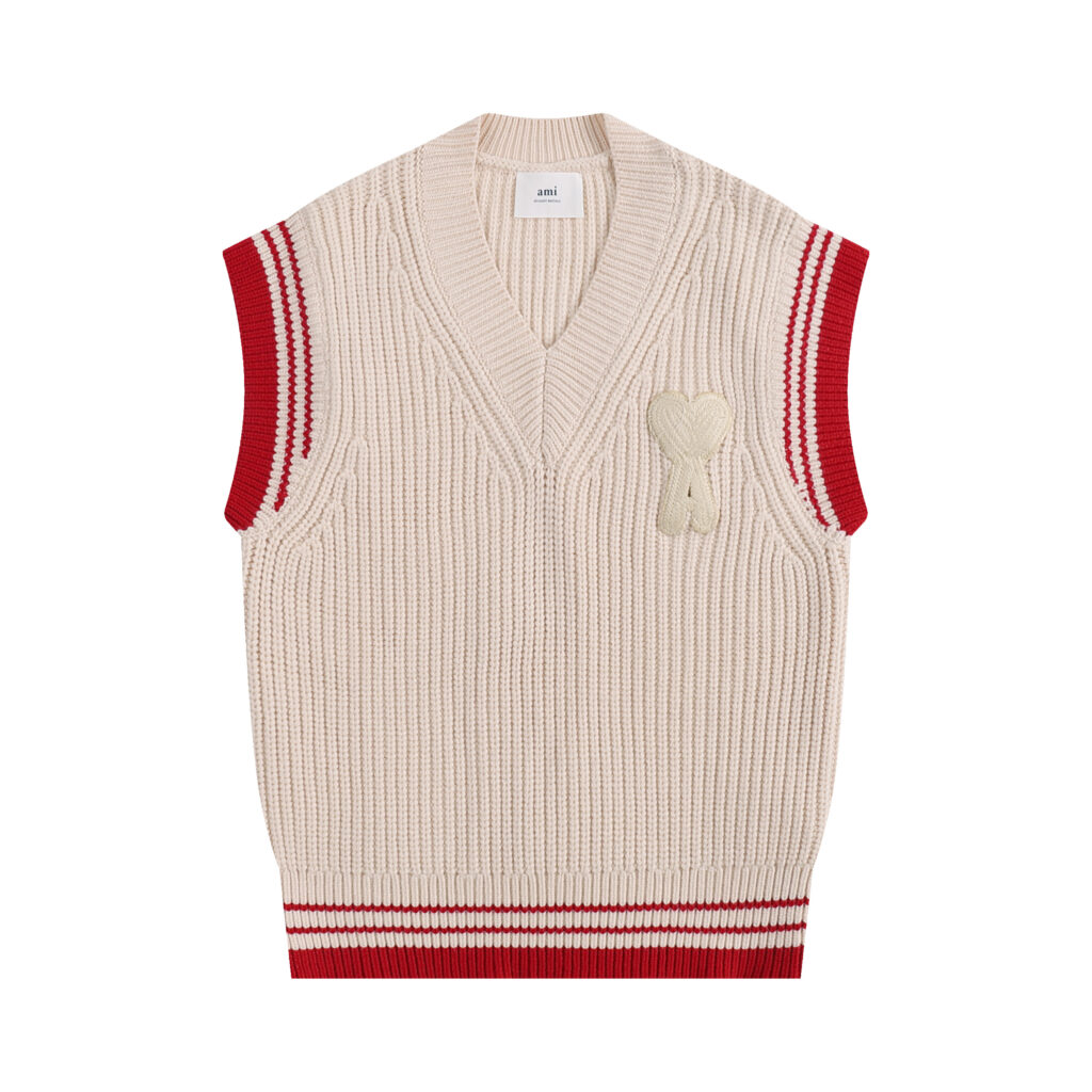 Ami Paris Ami de Coeur V-neck Vest