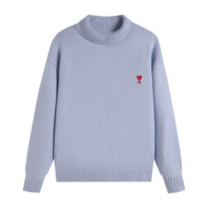 Ami Paris Ami de Coeur Mock Neck Sweater