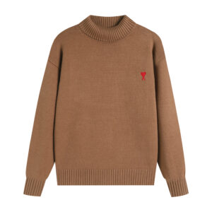 Ami Paris Ami de Coeur Mock Neck Sweater