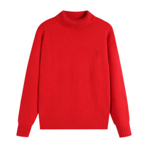 Ami Paris Ami de Coeur Mock Neck Sweater