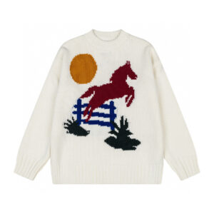 Ami Paris Horse Intarsia Oversize Sweater