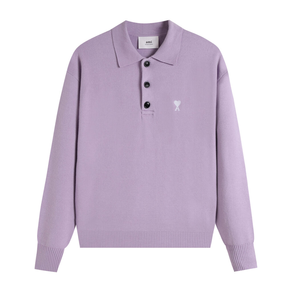 Ami Paris Ami de Coeur Knitted Polo