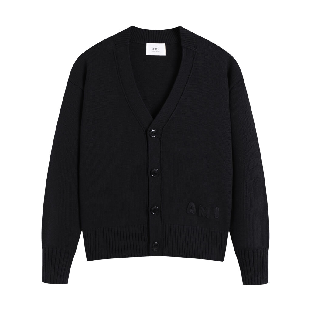 Ami Paris Ami Typography Cardigan