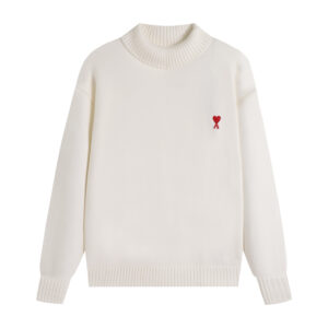 Ami Paris Ami de Coeur Mock Neck Sweater