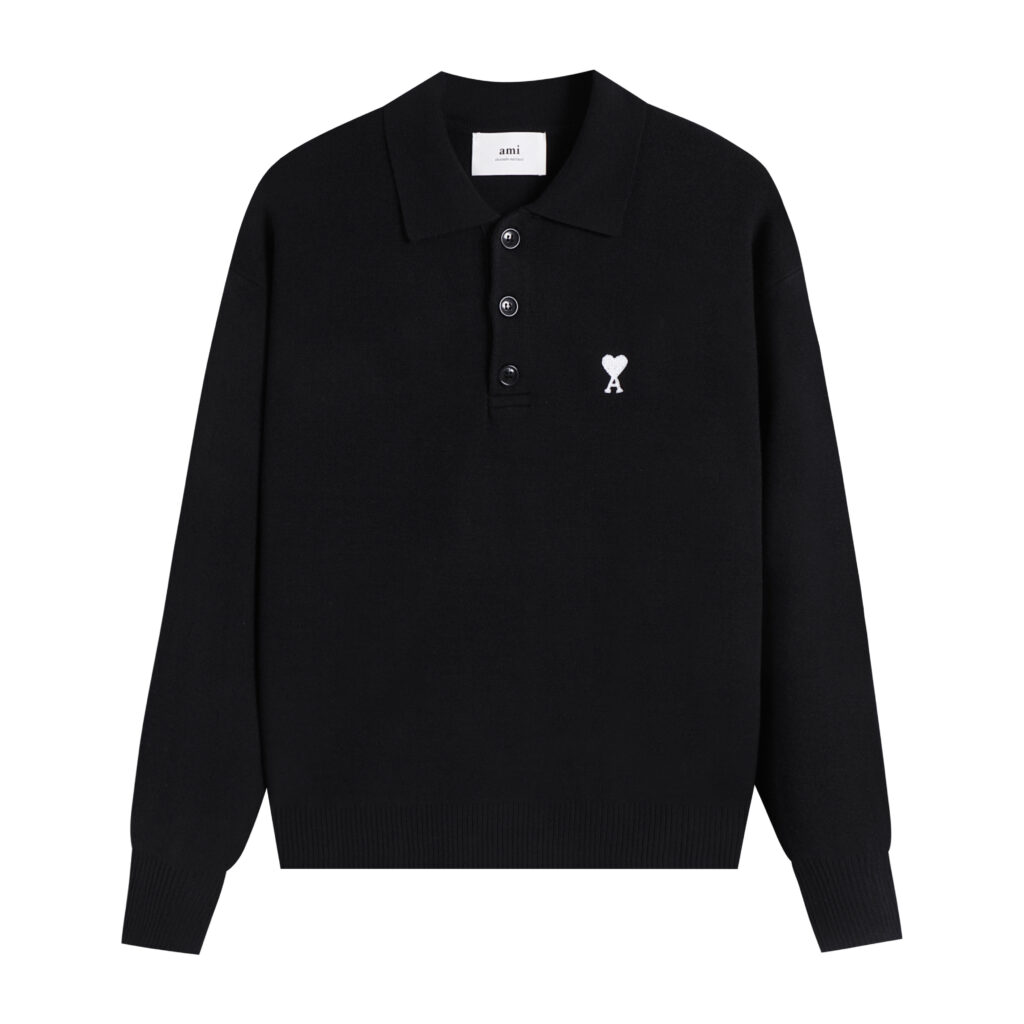 Ami Paris Ami de Coeur Knitted Polo