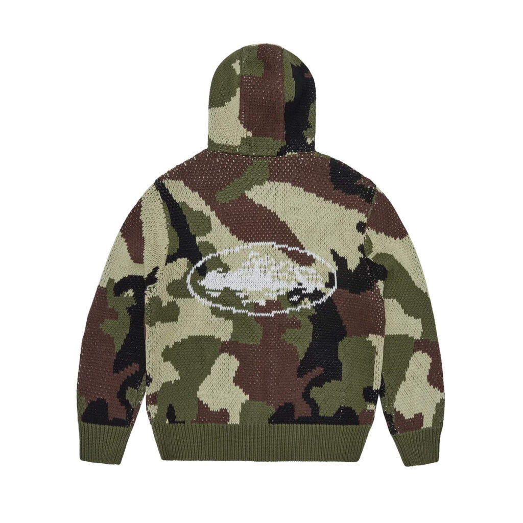 Corteiz Alcatraz Heavy Knit Zip Hoodie Camo