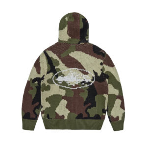 Corteiz Alcatraz Heavy Knit Zip Hoodie Camo