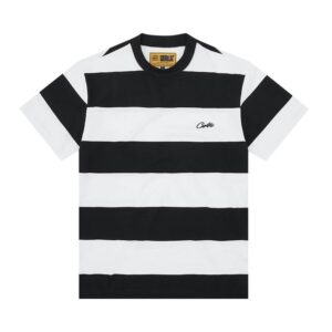 Corteiz Striped Tee Black