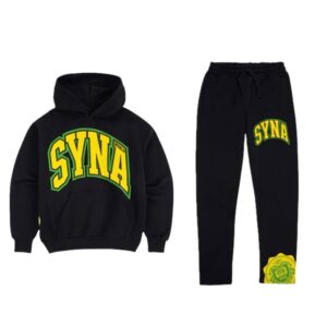 Syna World College Logo Tracksuit - Black/Yellow