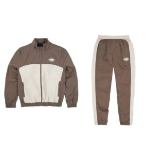 Syna World Logo Shell Tracksuit - Brown Beige