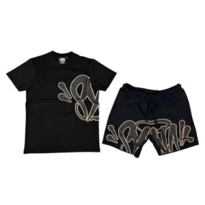 Syna World Logo T-Shirt & Short Set Black/Rose Gold