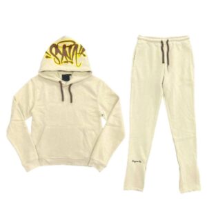 Syna World Logo Tracksuit - Beige/Brown