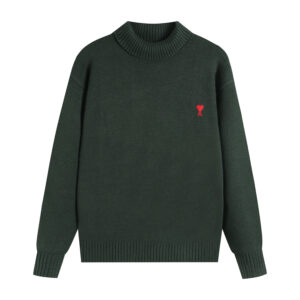 Ami Paris Ami de Coeur Mock Neck Sweater