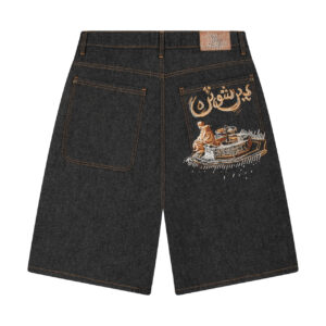 derschutze "aziza black raw Jorts"