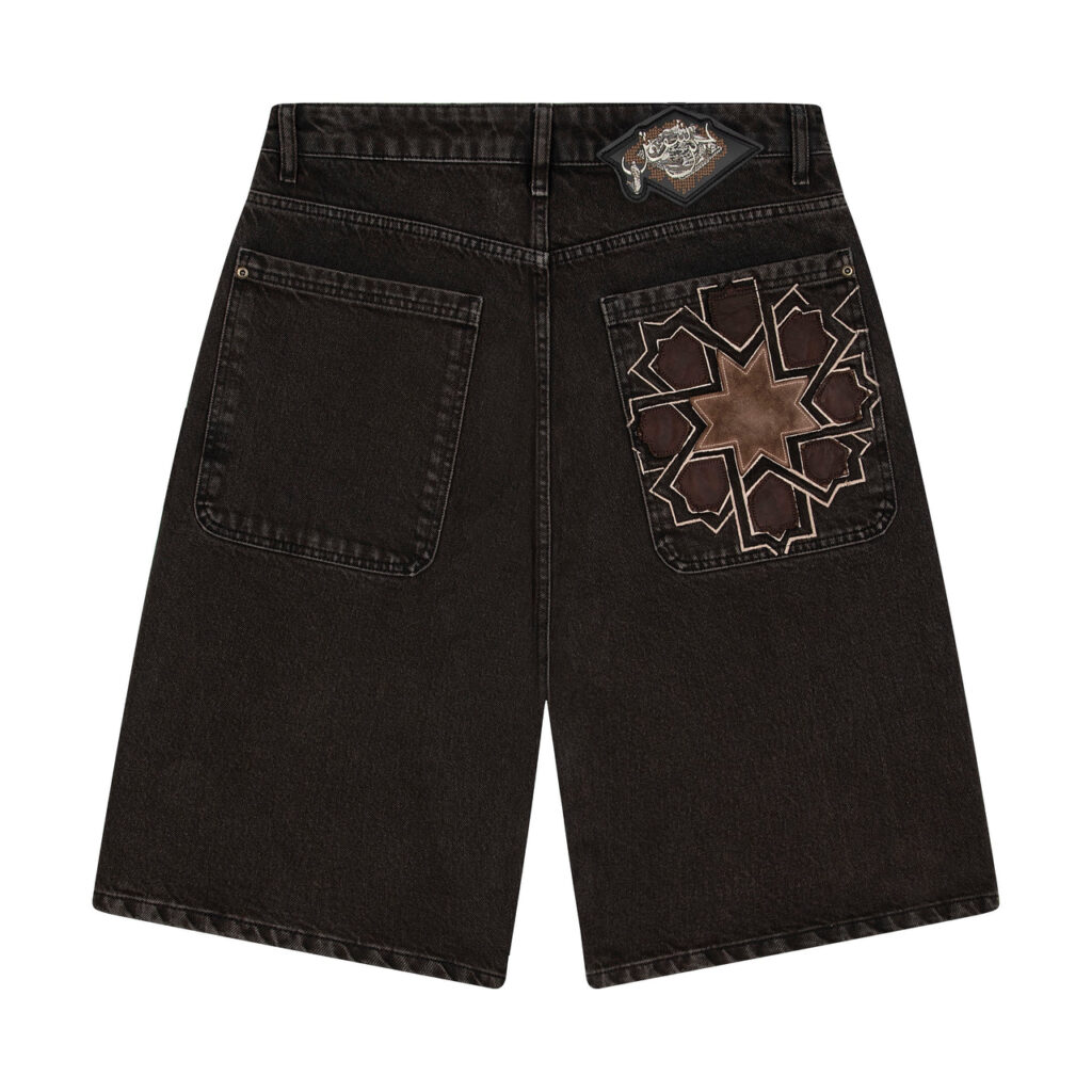 derschutze "aziza brown washed Jorts"