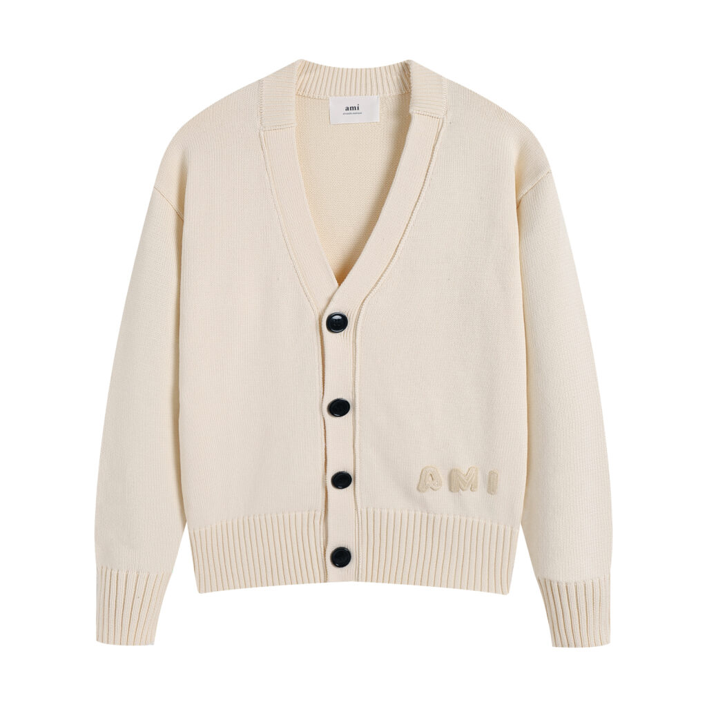 Ami Paris Ami Typography Cardigan