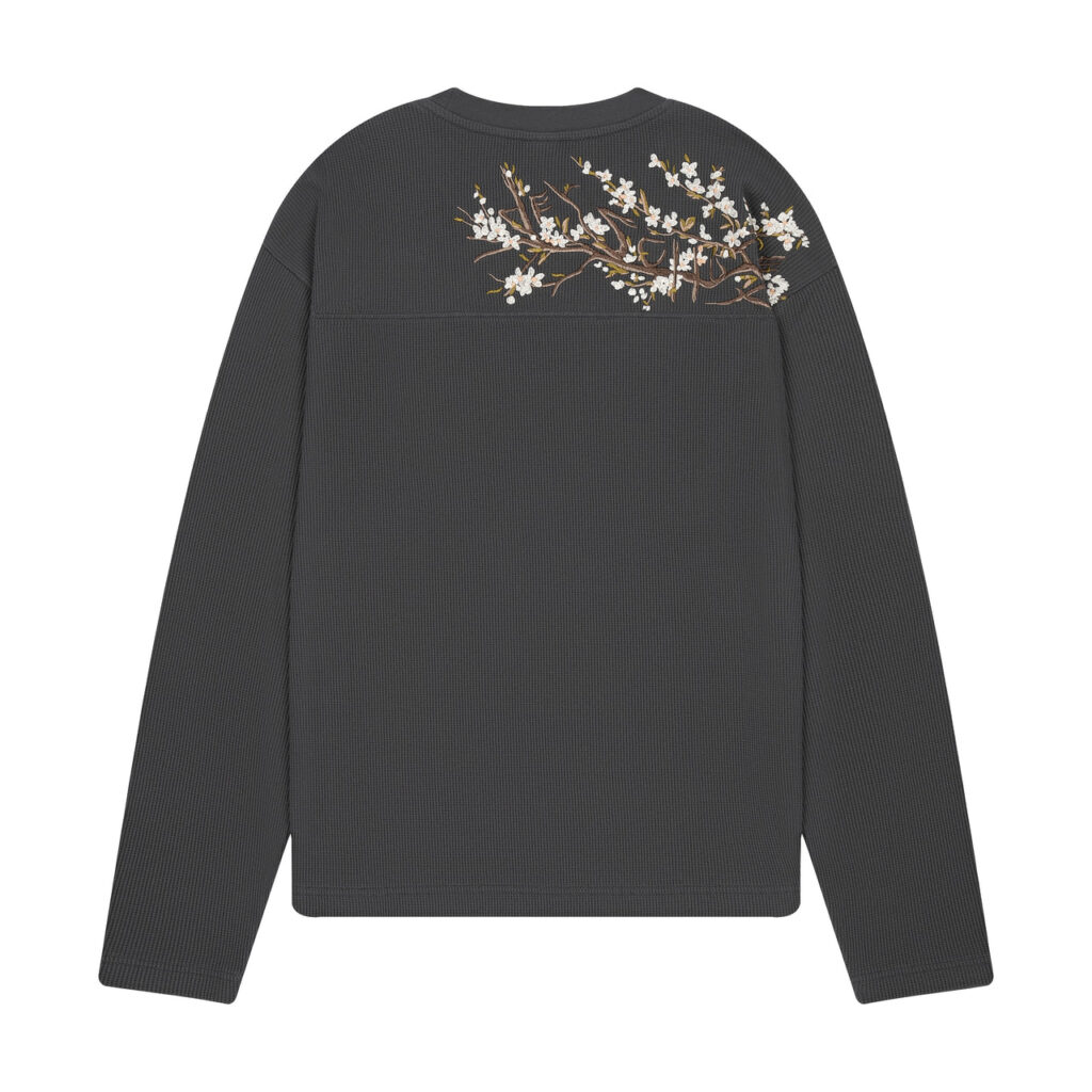 derschutze "blossom waffle Longsleeve anthracite"