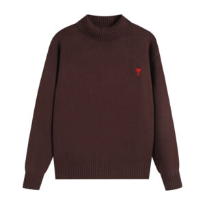 Ami Paris Ami de Coeur Mock Neck Sweater