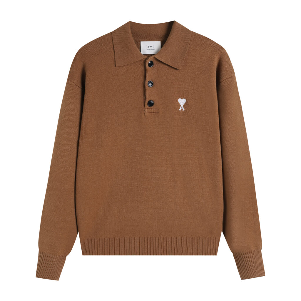 Ami Paris Ami de Coeur Knitted Polo