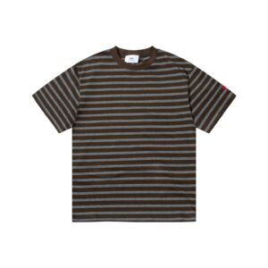 Ami Paris Striped Ami de Coeur T-Shirt