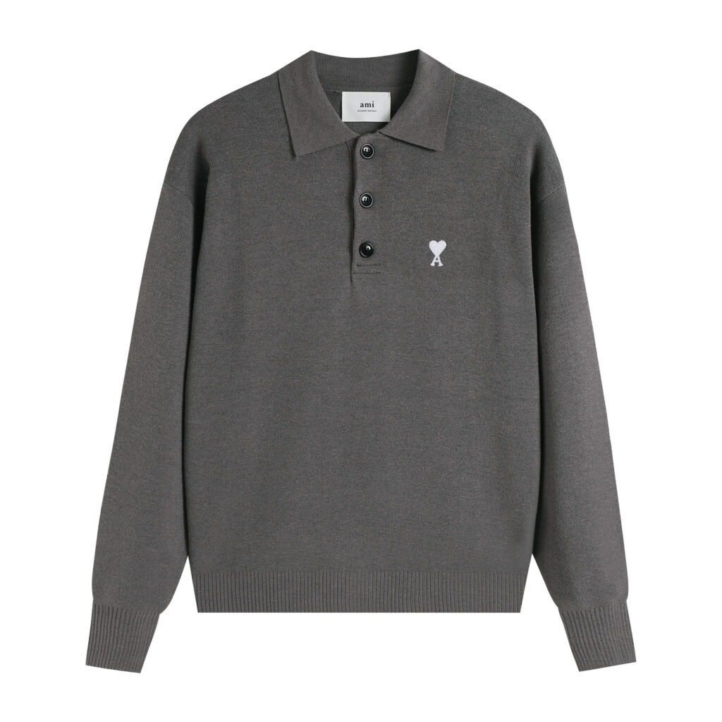 Ami Paris Ami de Coeur Knitted Polo