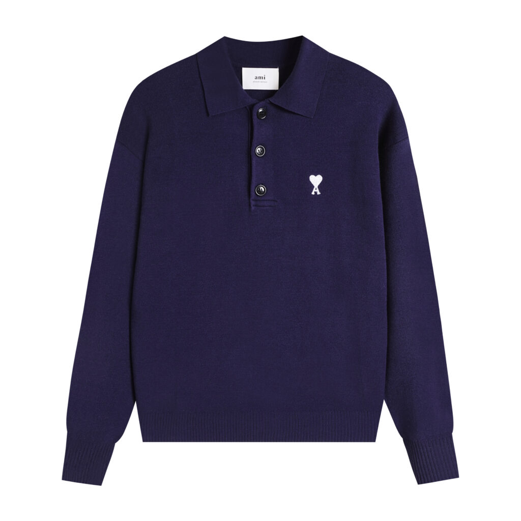 Ami Paris Ami de Coeur Knitted Polo