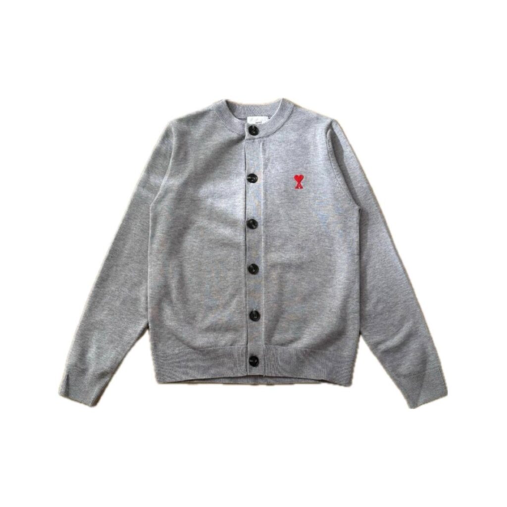 Ami Paris Ami de Coeur Round Neck Cardigan