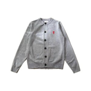 Ami Paris Ami de Coeur Round Neck Cardigan