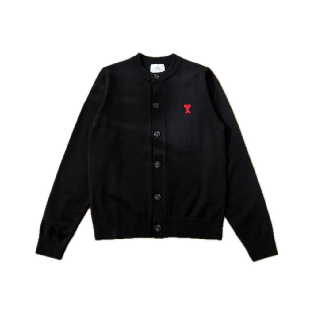 Ami Paris Ami de Coeur Round Neck Cardigan