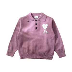 Ami Paris Big Ami de Coeur Polo Neck Jumper