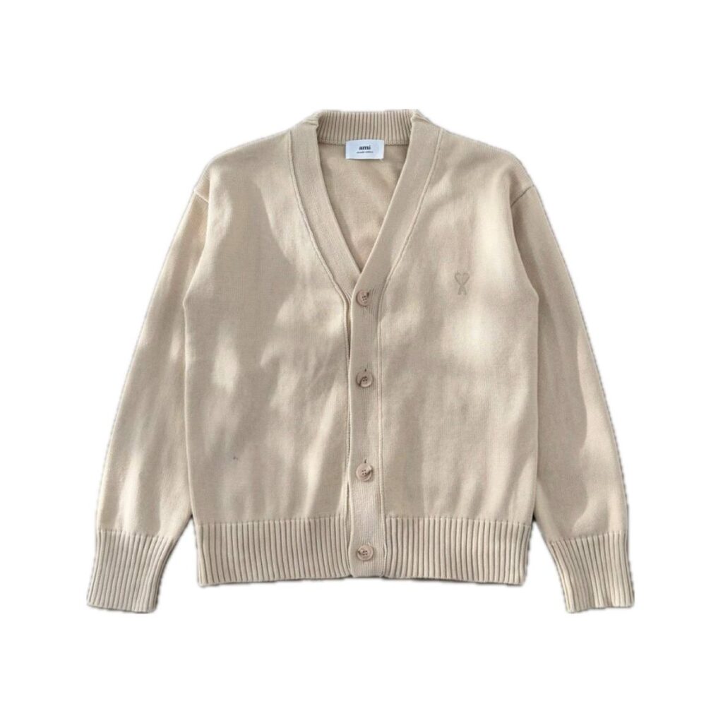 Ami Paris Ami de Coeur V-Neck Cardigan