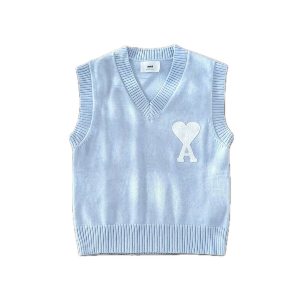 Ami Paris Ami de Coeur V-neck Vest