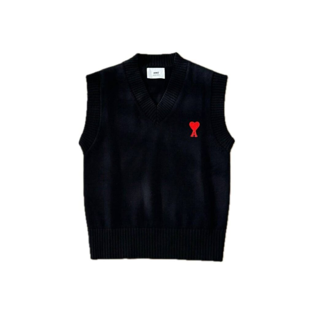Ami Paris Ami de Coeur V-neck Vest