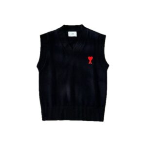 Ami Paris Ami de Coeur V-neck Vest