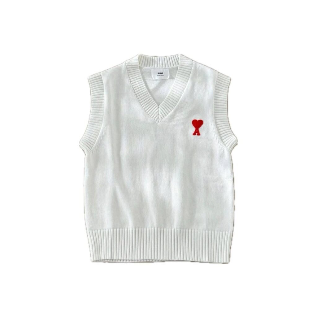 Ami Paris Ami de Coeur V-neck Vest