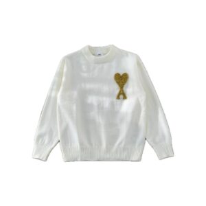 Ami Paris Ami de Coeur Rhinestone Sweater