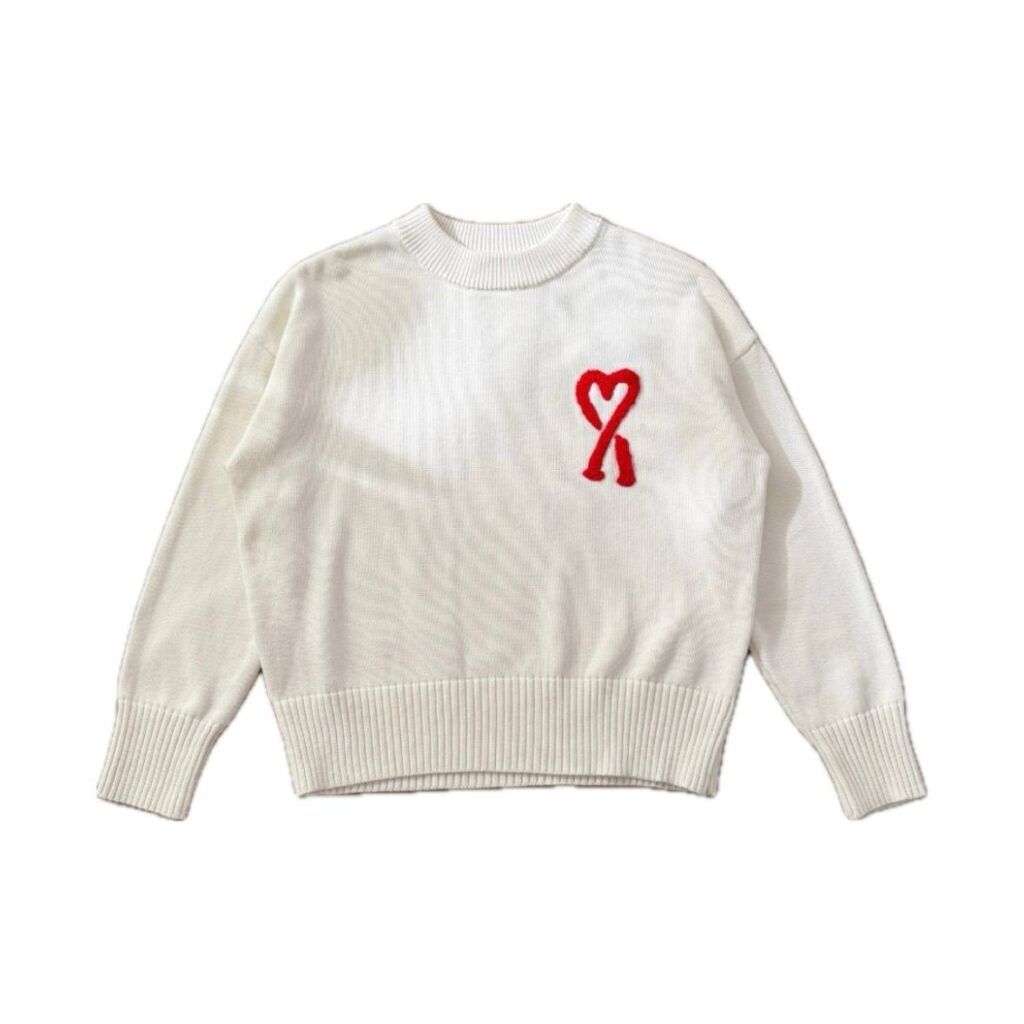 Ami Paris Ami de Coeur Chenille Sweater