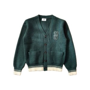Ami Paris Ami de Coeur Ribbed Cardigan