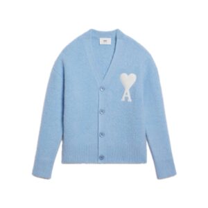 Ami Paris Ami de Coeur Brushed Cardigan
