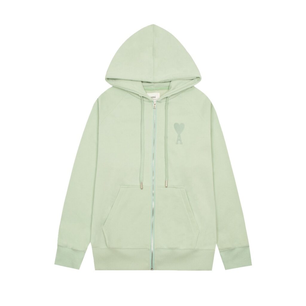 Ami Paris Ami de Coeur Zip-Up Hoodie