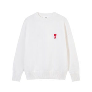 Ami Paris Ami de Coeur Tonal Patch Crewneck Sweater