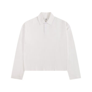 Ami Paris Ami de Coeur Tonal Patch Long Sleeve Polo