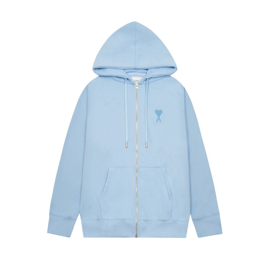 Ami Paris Ami de Coeur Zip-Up Hoodie