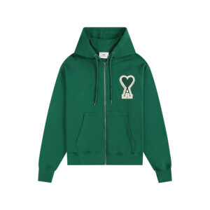 Ami Paris Ami de Coeur Oversize Zip-Up Hoodie