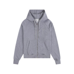 Ami Paris Ami de Coeur Tonal Patch Zip-Up Hoodie