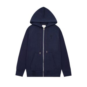Ami Paris Ami de Coeur Zip-Up Hoodie