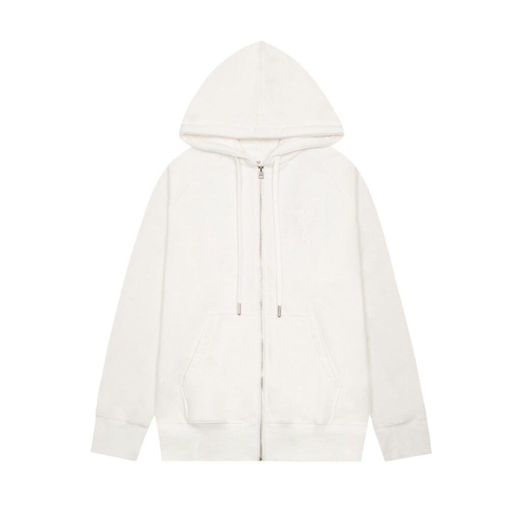Ami Paris Ami de Coeur Zip-Up Hoodie