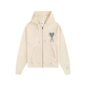 Ami Paris Ami de Coeur Oversize Zip-Up Hoodie