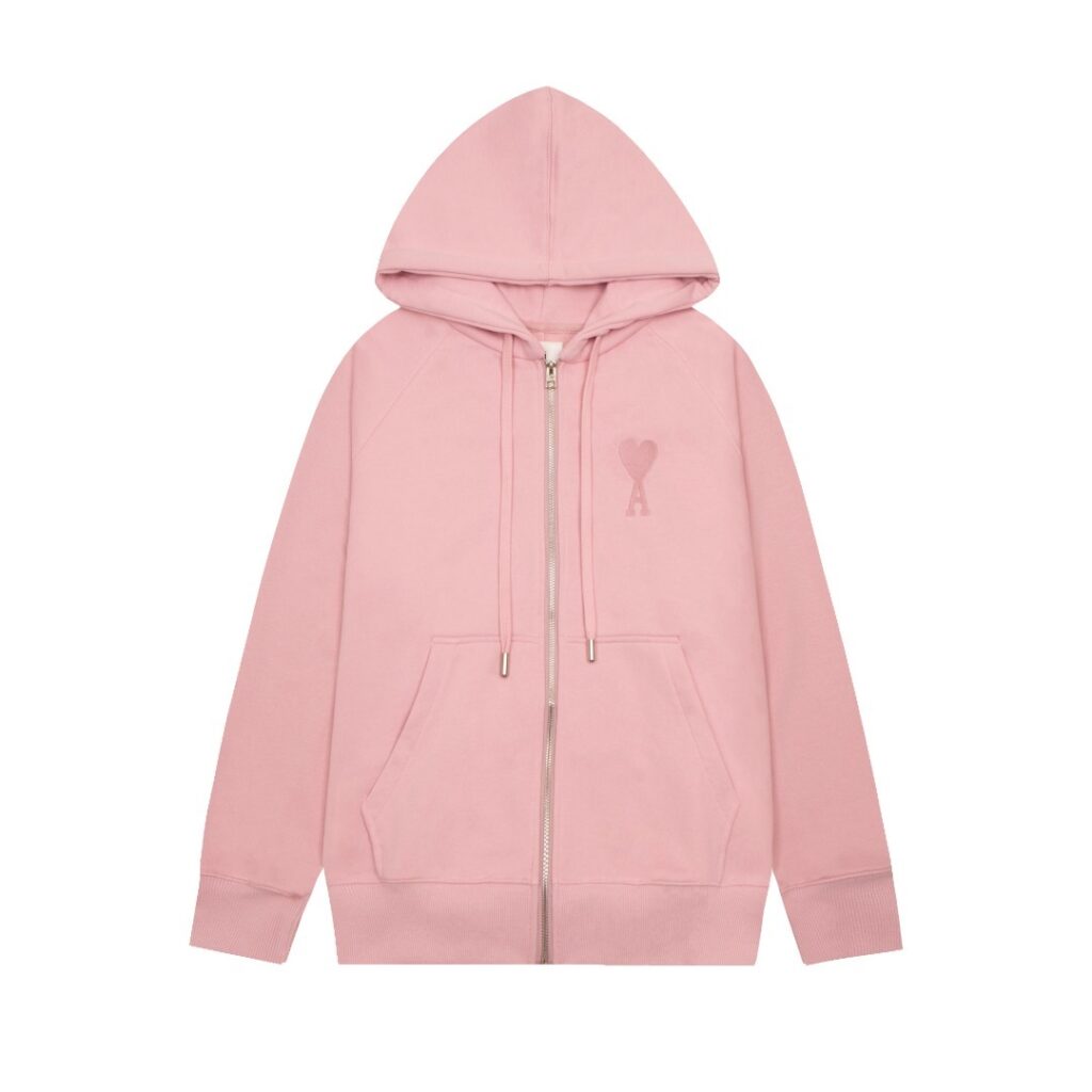 Ami Paris Ami de Coeur Zip-Up Hoodie